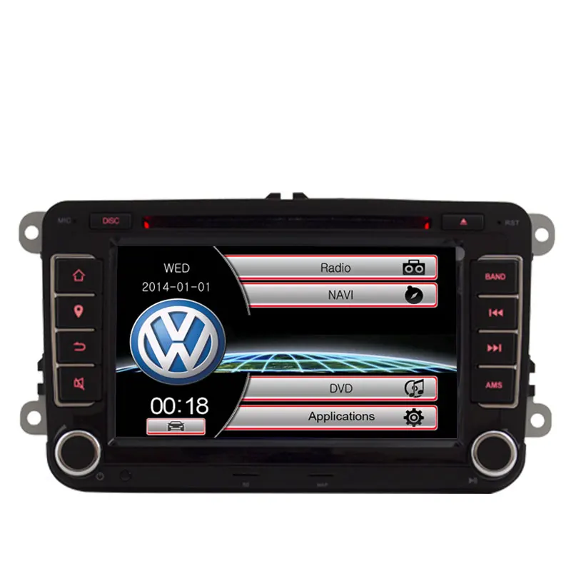 Best Cheap Car DVD Player GPS Navigation Two Din 7 Inch For Volkswagen VW Skoda POLO PASSAT B6 CC TIGUAN GOLF 5 Fabia support 1080p 17