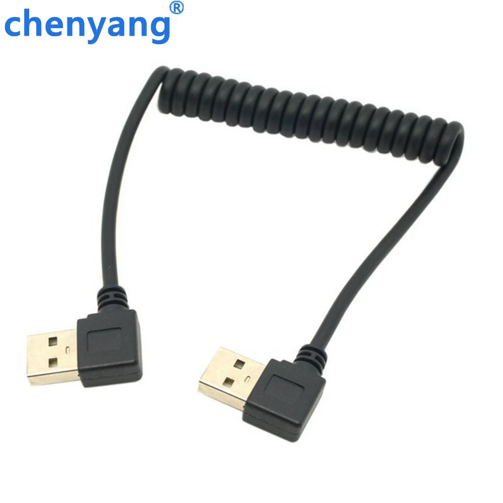 

90 Degree Double Elbow USB USB2.0Male Right angle TO USB 2.0 Quick Charge Sync Data Fast Charging Cable Cord