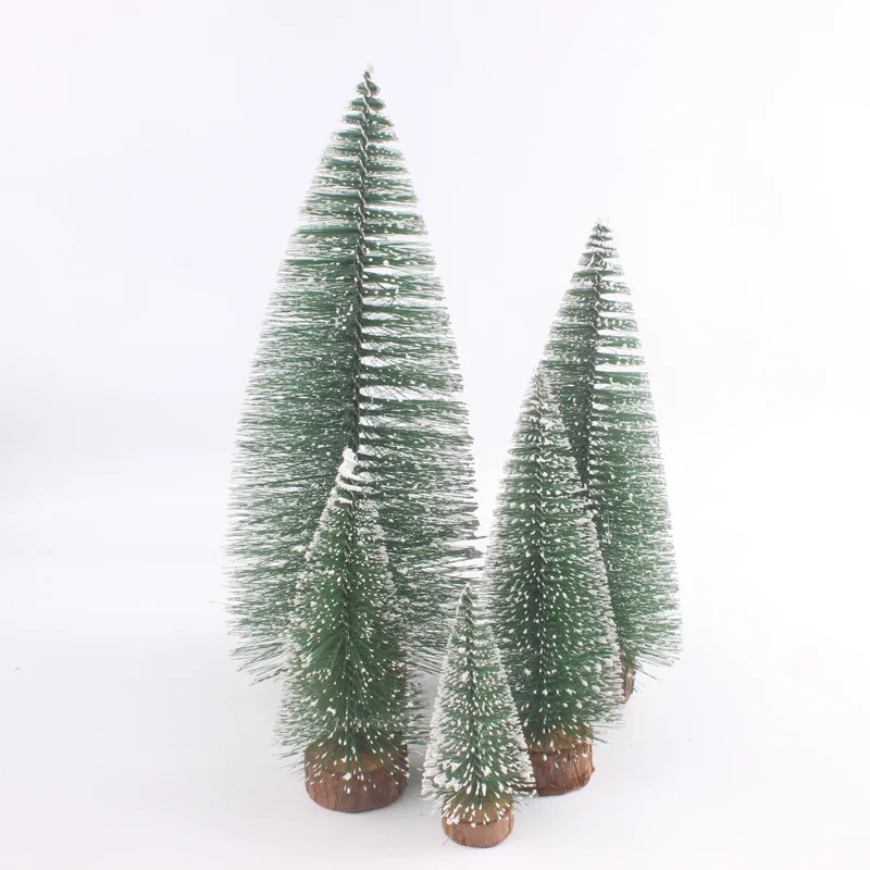 

Factory Price DIY Christmas Tree 5 Size Sisal Bottle Brush Small Pine Tree Christmas Decoration for Home navidad New Year Gift