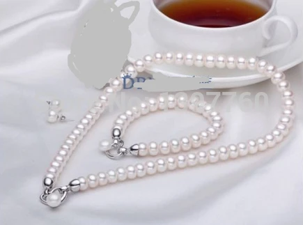 

Miss charm Jew.39 Natural Freshwater Pearl Set Necklace Bracelet set (A0516) -Top quality free shipping
