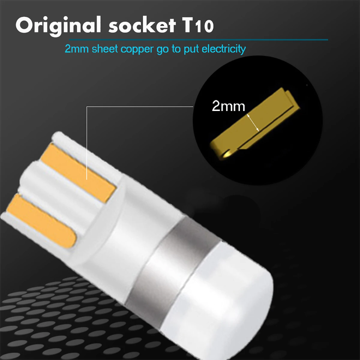 Светодиодные Габаритные фонари для автомобиля T10 W5W 2 шт. лампа чтения 3030 SMD салона