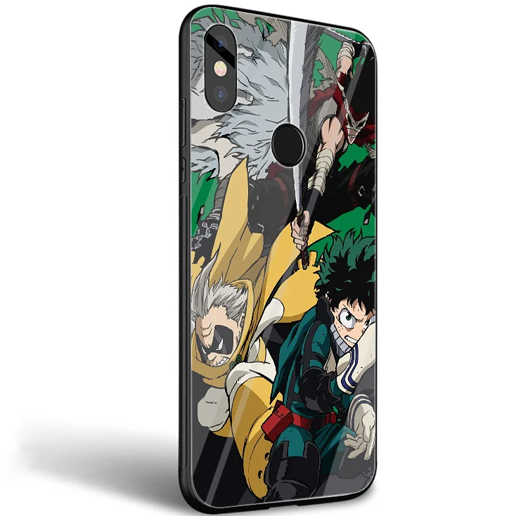 Чехол Gerleek glass TPU Boku no Hero Acade mi a для Xiaomi 8 Lite 9 A1 A2 Red Note 5 6 7 Pro 6A 4X Pocophone F1|Чехлы-накладки|