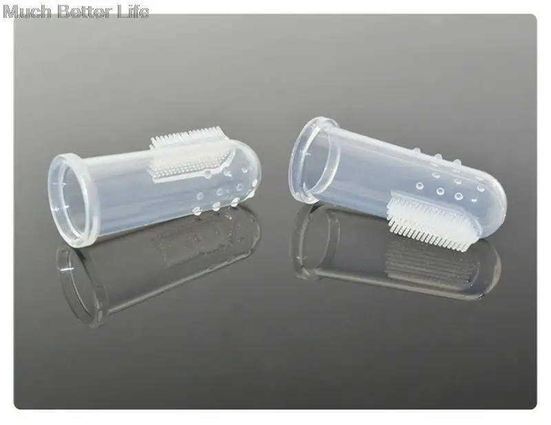 5 шт., прозрачные силиконовые детские зубные щетки для ухода за полостью рта, массажные щетки для пальцев, прорезыватели для зубов, чистящее средство для зубных щеток