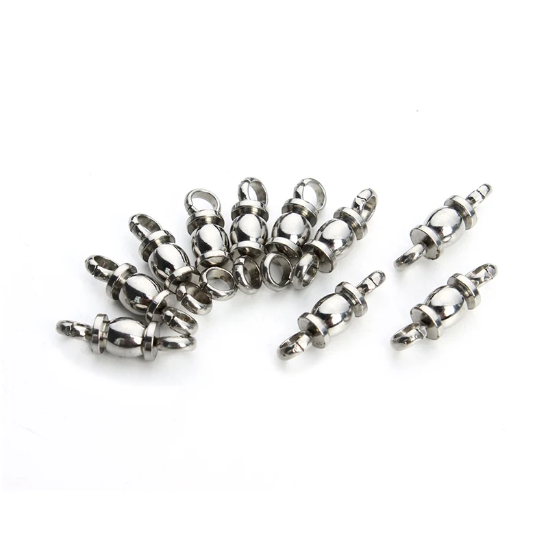

10pcs/lot Stainless Steel Connectors for Bracelets Necklace Silver Color Screw Clasps Diy Jewelry Making Nickel Free F2217