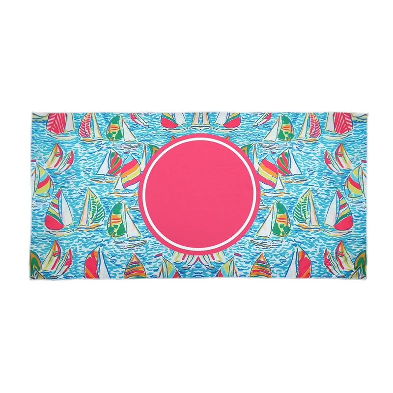 Microfiber Rectangle Beach Towel Print Towels Pool Bath Picnic Towel ...