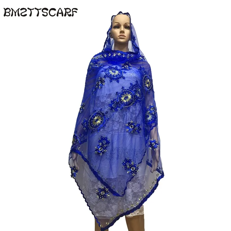 В африканском стиле шарфы маленький Размеры шарф из тюли с Стразы платок для шали Размеры 210*50 см BM643