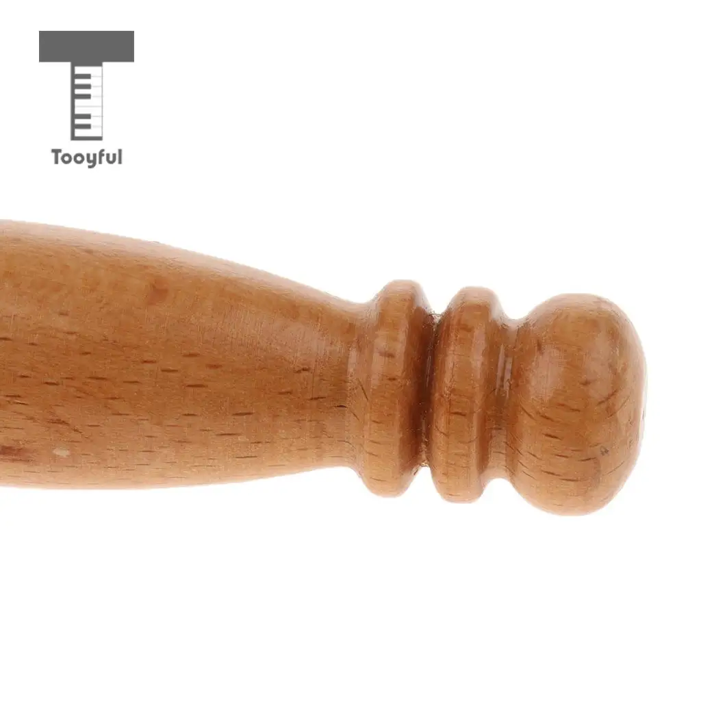 Tooyful Rubber Mallet Stick Beater Wood Handle Musical Pyramid Mallet Tool Crystal Singing Bowl Accessory 24.2cm/9.52inch