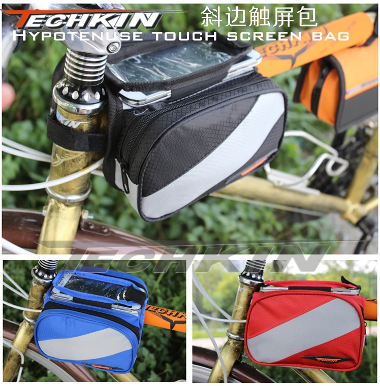 Завод производства 20319 TECHKIN велосипед конический сенсорный экран сумка для мобильного телефона сумки седло переднего луча
