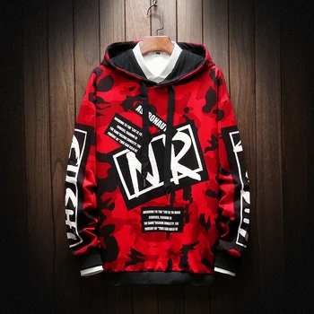 

Long sleeve pullovers Korean Edition Hip-hop Alphabetic printing Men's wear loose large size new thickened hoodies