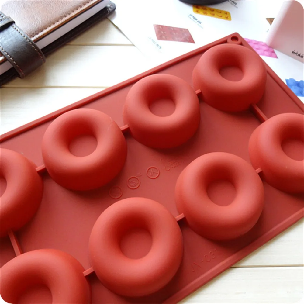 

8 Grid Donuts Silicone Cake Mold Kitchen Baking Cake Tool Utensilio De Cozinha Criativos Moule A Gateaux Tools Mode Tortas Y1