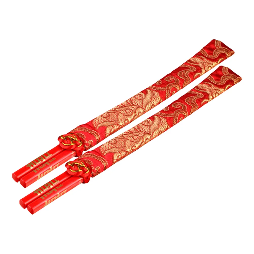 2 пары тематика "Счастье для двоих" Свадебный праздник палочки для еды бамбуковые Свадебные праздничные подарки Китайский стиль палочки для еды - Цвет: Красный