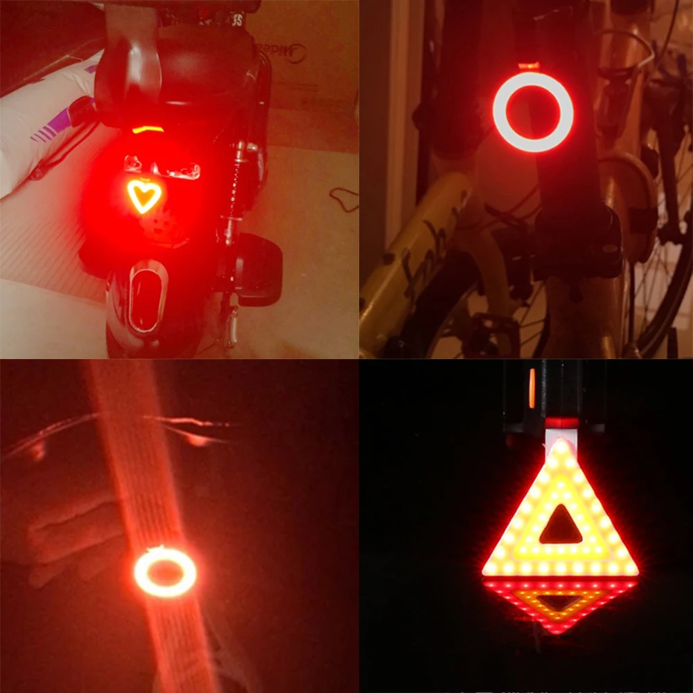 Велосипедный фонарь USB Перезаряжаемый велосипедный фонарь светодиодный фонарь задний велосипедный фонарь для MTB стойка для велосипедного сиденья аксессуары