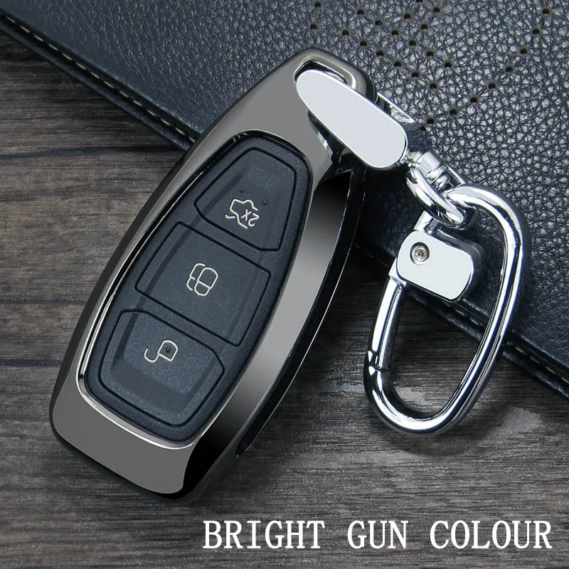 New Fashion Zinc Alloy Car Styling Key Remote Key Case Cover Key ring is For Ford Focus Fiesta Kuga C-Max Galaxy