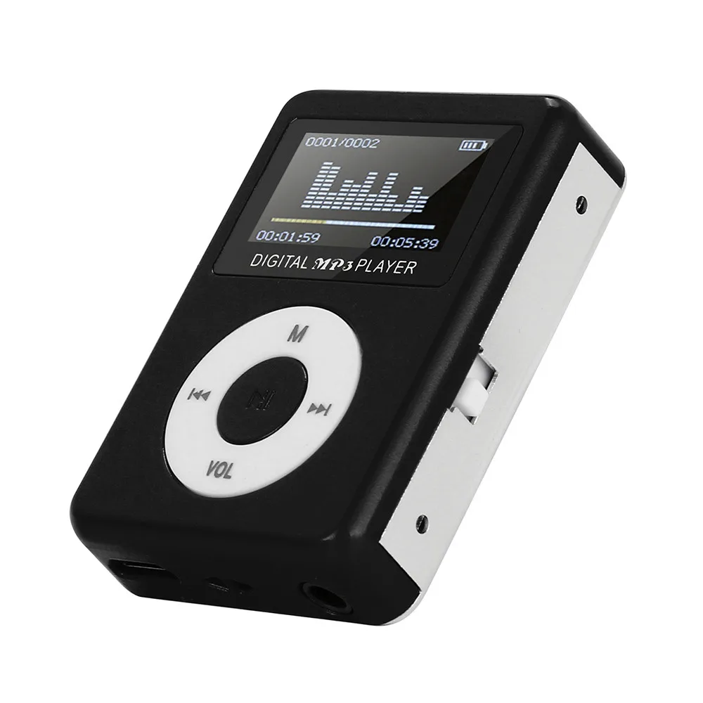 Мини mp3 плеер с разъемом USB 3 5 мм и ЖК экраном поддержка карт Micro SD TF 32 ГБ стильный