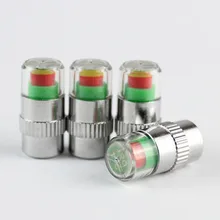 Chiziyo 4 шт./лот 2.4 Бар шин Давление инструмент диагностики автомобильных шин монитор Кепки Сенсор Индикатор 3 цвета оповещения Air Давление датчик