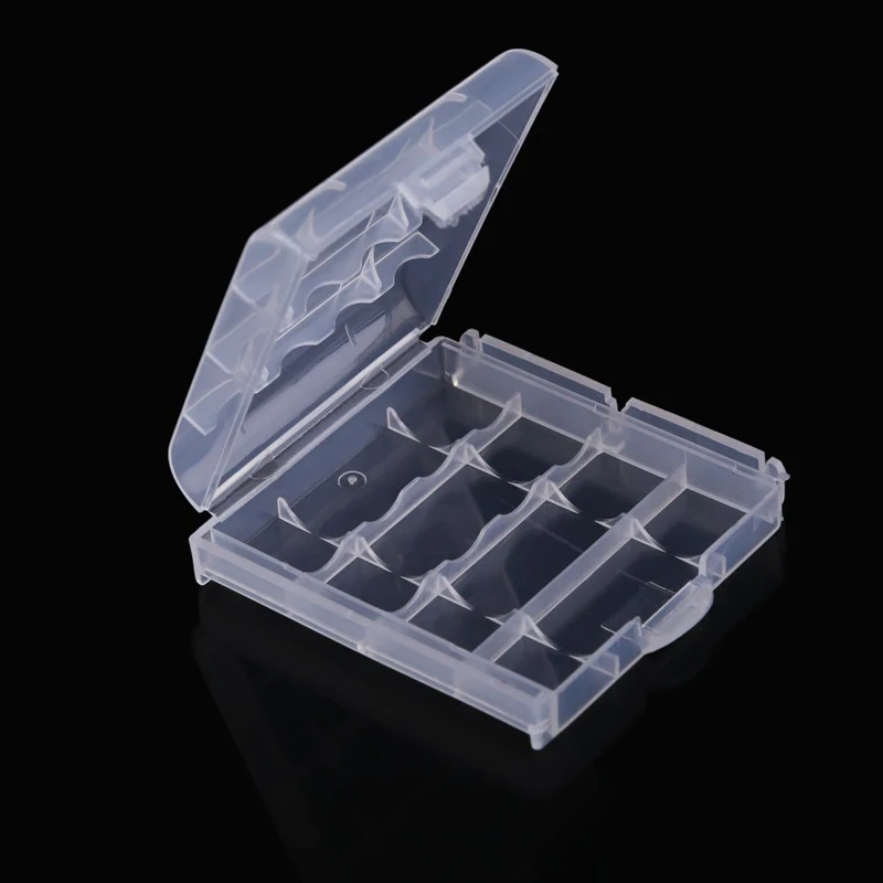 

10 Pcs Plastic Case Holder Storage Box Cover For Rechargeable AA And AAA Batteries CR88