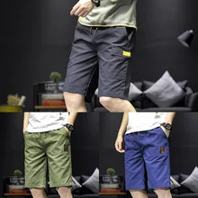 Корейский стиль, шорты Карго с карманами, мужские летние шорты для бега, хип-хоп Уличная одежда, Свободные повседневные мужские шорты размера плюс 5XL