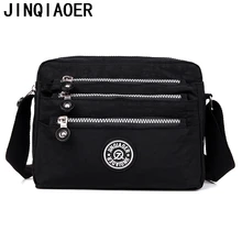 JINQIAOER Femmes Messenger Sacs À Bandoulière En Nylon Sac Multifonction Zipper Fourre-Tout Voyage Mini Sac À Main Bandoulière Sacs Femelle Bolsa