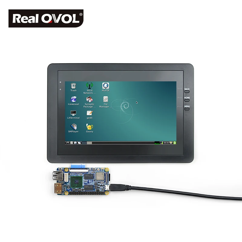 RealQvol FriendlyARM S702 7 дюймов емкостный сенсорный экран lcd 800x480 с клавиатурой для TINY6410 MINI6410 TINY210 MINI210S NanoPi