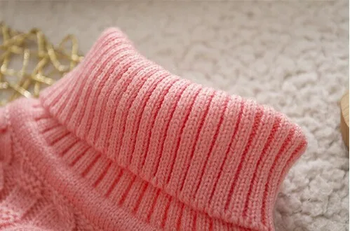 BibiCola/осенне-зимние свитера с рисунком для маленьких девочек и мальчиков; детский вязаный пуловер; теплая верхняя одежда; Детский свитер с высоким воротником