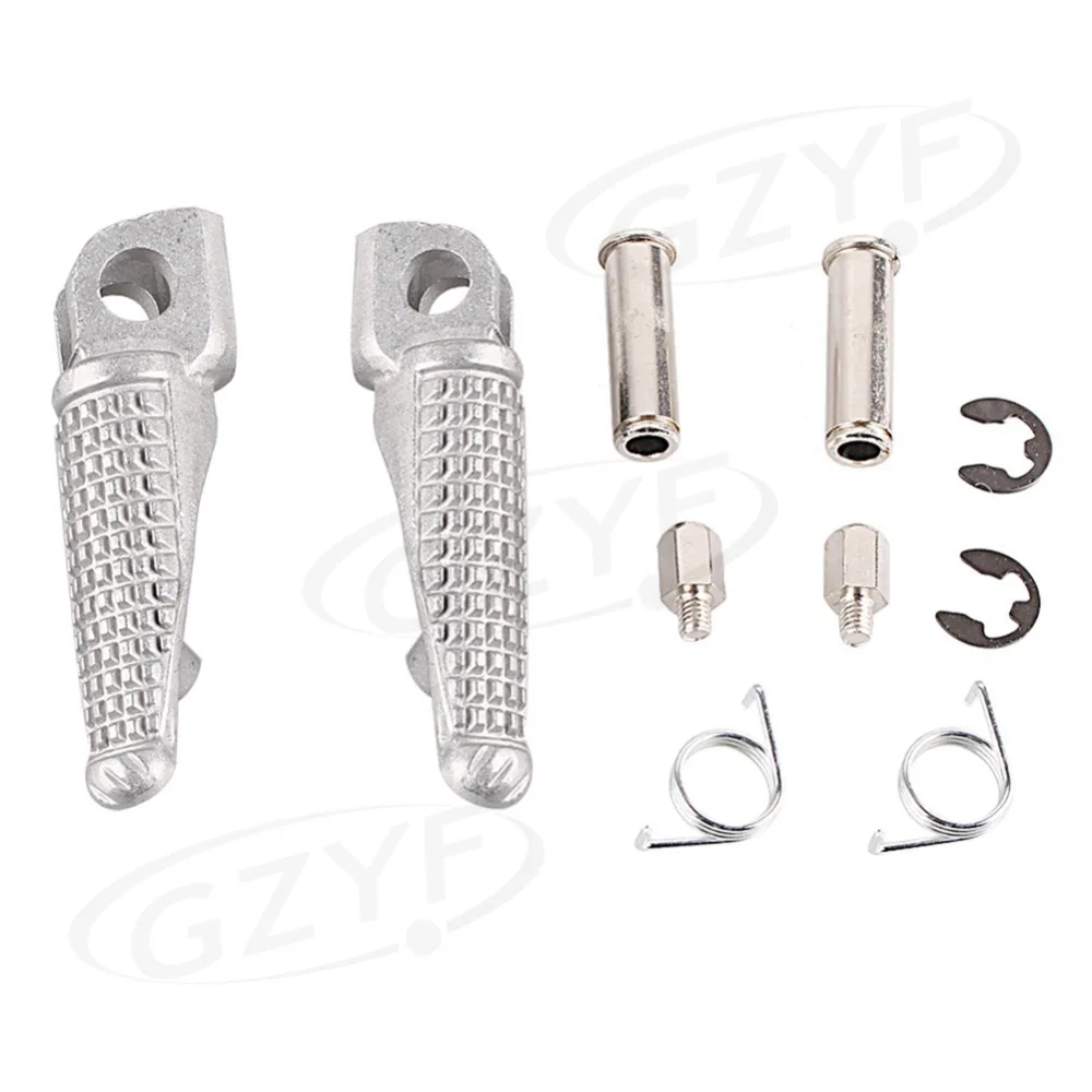Motorcycle Front Foot Peg Footrest For Kawasaki Ninja ZX6R 2003-2013 & Ninja ZX10R 2004-2013 & Ninja ZX9R 1998-2003 & Z1000 2007-2013 & Z750 Z750S 2007-2010 & ER6N ER6F NINJA 650R 2009-2013 Silver