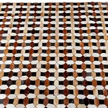 Модные художественный ковер натуральная яловая кожа меховой коврик