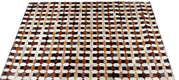 

Fashionable art carpet 100% natural genuine cowhide leather kids carpet