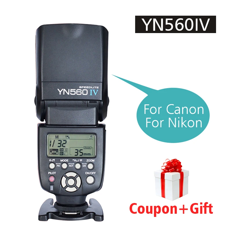 

Ulanzi YONGNUO YN560 IV Flash Speedlite Wireless Flash Controller YN560III+YN560-TX Speedlite For Canon Nikon Olympus Panasonic