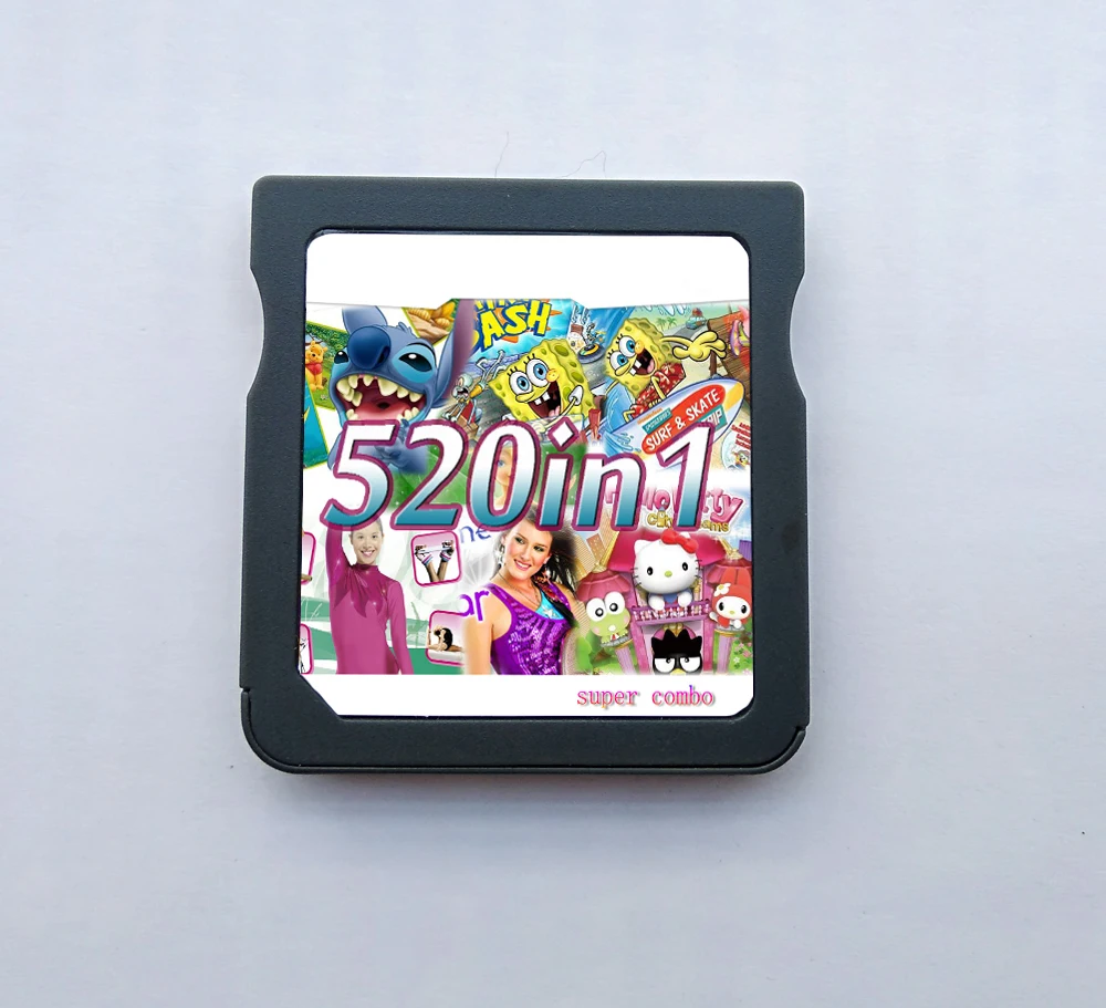 

Free Shipping 520 IN 1 Games Cartridge Cards for DS Video Game