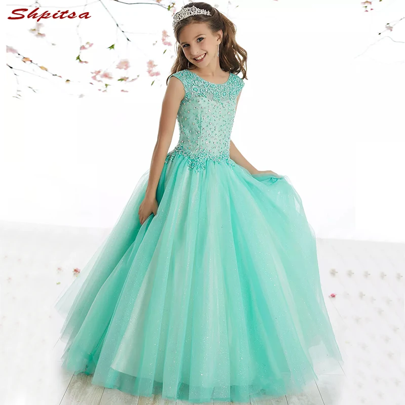 flower girl dress mint green