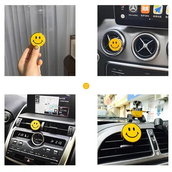 

Smile Face Air Conditioner Outlet Aromatherapy Female Car Interior Creative Decoration Solid Aromatherapy
