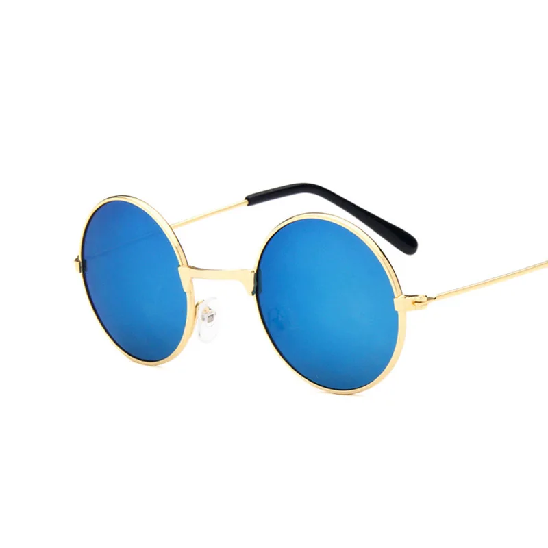 Анти-УФ Круглые Солнцезащитные очки дети винтажная металлическая оправа зеркальные очки для мальчиков девочек UV400 тени очки детские солнцезащитные очки Oculos