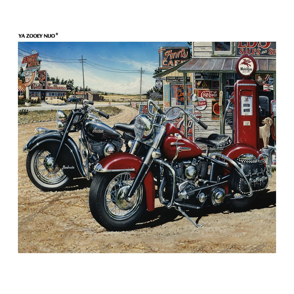 

Full Square Drill 5D DIY Diamond Painting "Motorcycle" 5D Diamond Embroidery Cross Stitch Mosaic Rhinestone Home Decor Gift YU73