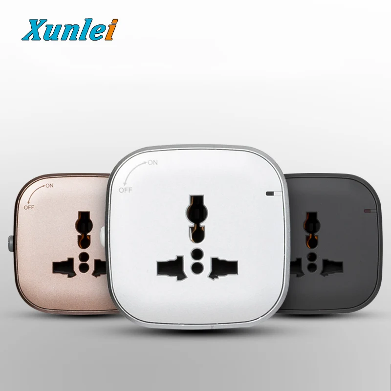 

Xunlei New Power rail universal hole universal socket switch Office home mobile rotatable socket converter White,black,silver