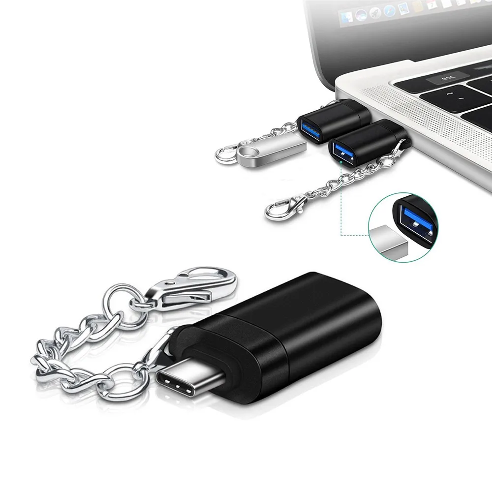 

USB-C Type-C To USB OTG Mini Adapter 3.0 Converte For Samsung Galaxy S9 High Speed USB 3.0 certified adapter 56#.