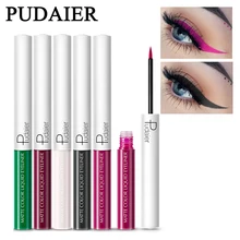 Pudaier Матовая жидкая подводка для глаз Водонепроницаемый стойкий пигмент белый зеленый фиолетовый красный оранжевый цвет подводка для глаз вечерние косметика