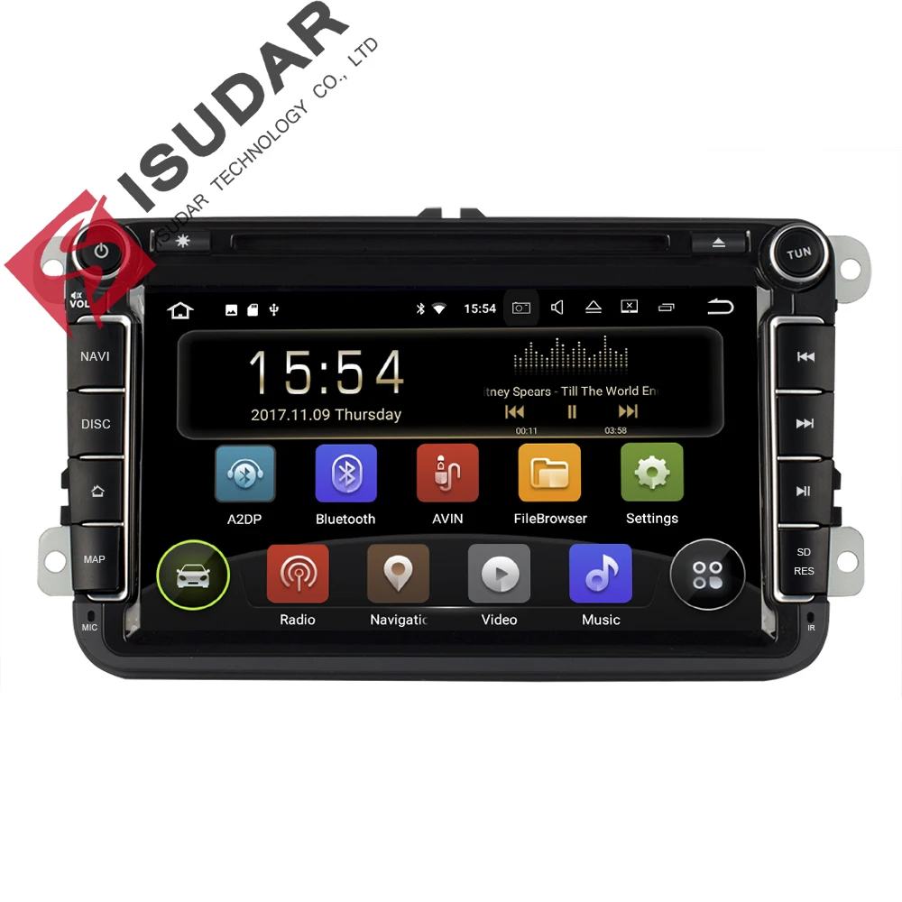 Isudar Car Multimedia Player 2 din car radio gps android 7 1 For VW Volkswagen Passat