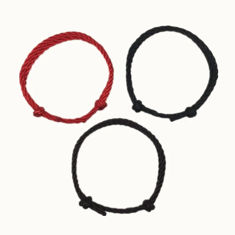 2018 Новые простые браслеты ручной работы с веревочками красные черные кофейные