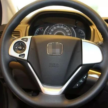 

ABS Matte Car Steering wheel Button frame Cover Trim Car Sticker Car Styling For Honda CRV CR-V 2012-2016 Accessories 2pcs