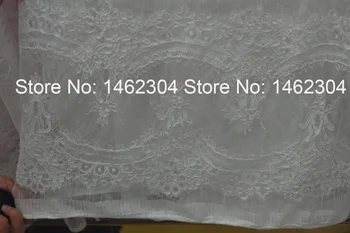 

latest 3meters/pc DIY Lace Fabric Cool Flower African Wedding Cord Lace trim Bride Dress Sewing Craft