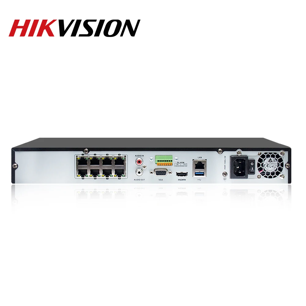 Hikvision NVR DS-7608NI-K2/8 P 8CH POE NVR 8MP 4K запись 2 SATA для камеры POE безопасности сетевой видеорегистратор