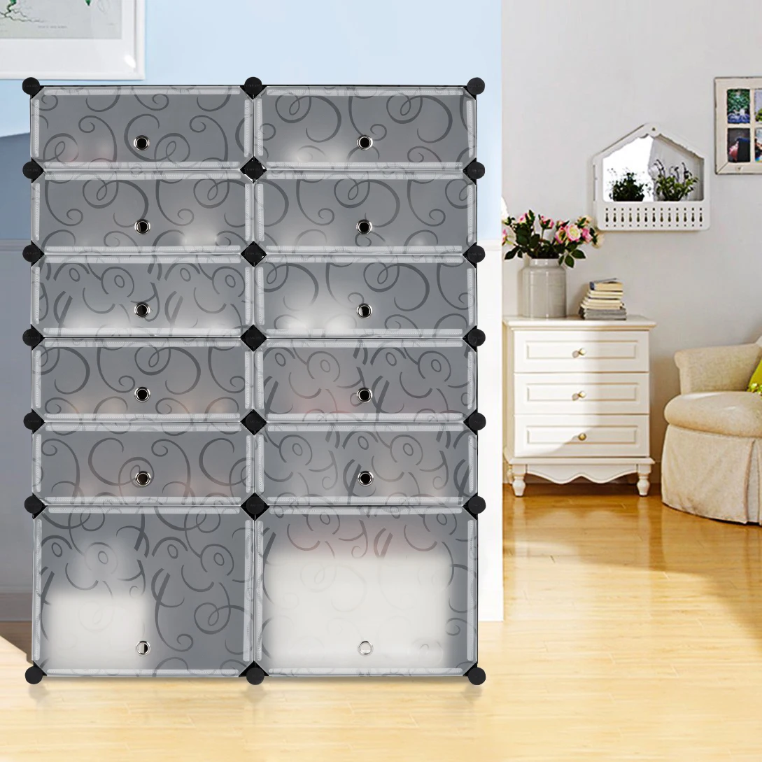 Лангрия 12 Cube DIY стеллаж для обуви многоразовый модульный органайзер хранения