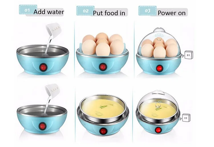 Многофункциональная быстрая электрическая яичная плита 7 яиц емкость Быстрый яичный котел отпариватель автоматический отключаемый мини-яйца омлет котел