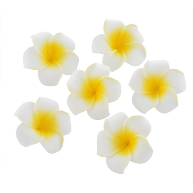 25Pcs/lot Plumeria Hawaiian Foam Frangipani Artificial Flower Headdress ...