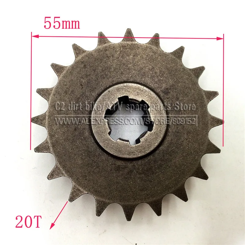 Front Gear Box Sprocket T8F 11 14 17 20T 20 Tooth Pinion For 47cc 49cc Minimoto Mini Dirt Pit Bike Moped Scooter