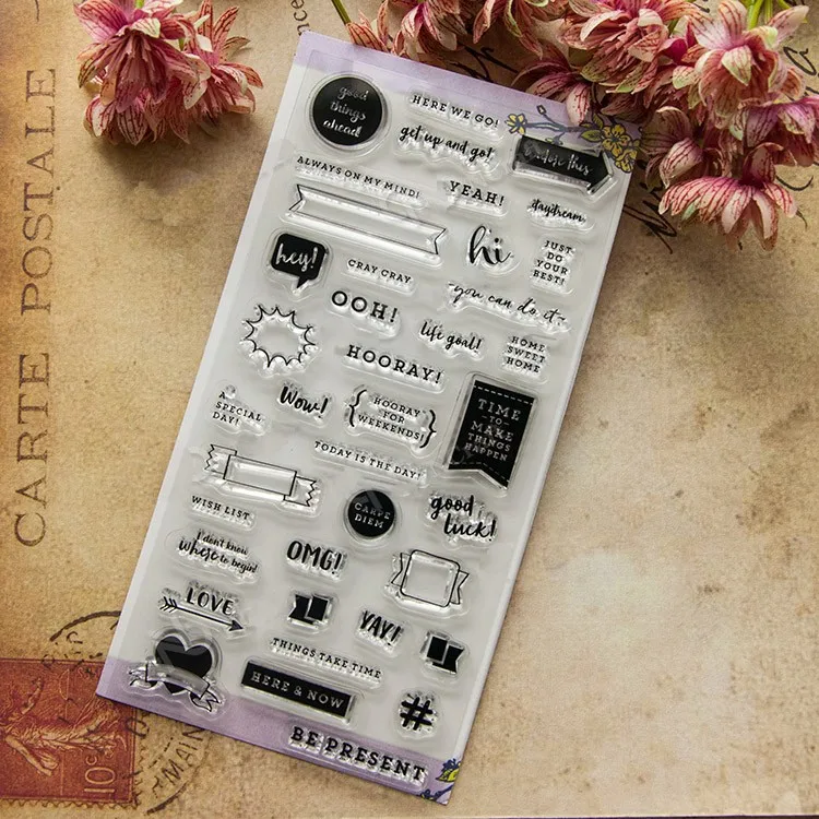 daily use letter ACRYLIC clear STAMPS FOR PHOTO timbri stempels