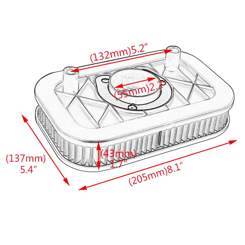 Мотоцикл синий воздухоочиститель фильтрующий элемент подходит для Harley Sportster 1200 nighster XL1200N 883 XL883