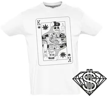 

2019 Summer Tee Shirt T-Shirt Black PlayCard Skull Skull O-Neck T-shirt