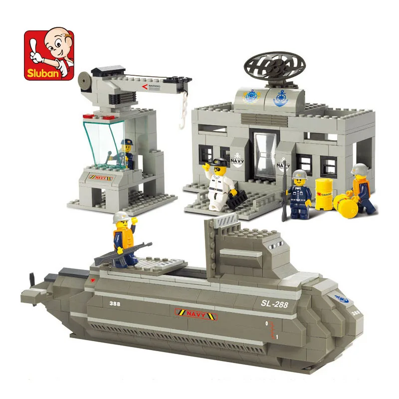 

Sluban model building kits city fleet 769 3D blocks Educational model & building toys hobbies for children