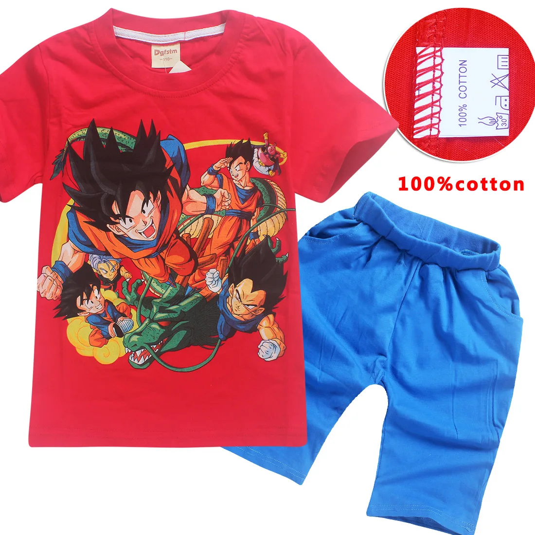 Us 1338 22 Offroblox 2018 Children Dragon Ball Toddler Goku Set T Shirts Kids Summer Top Boysgirls Short Sleeve Clothes Anime Baby T Shirt In - 